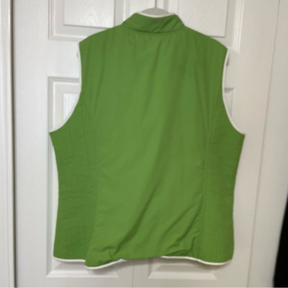Coldwater Creek Green and White Reversible Sleeveless Vest - Picture 5 of 10